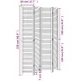 Biombo separador de 4 paneles madera maciza Paulownia negro de , Divisores de ambientes - Ref: Foro24-358852, Precio: 143,69 ...