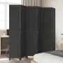 Black Paulownia solid wood 6-panel dividing screen by , Room dividers - Ref: Foro24-358859, Price: 196,29 €, Discount: %