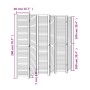 6-teilige Trennwand aus schwarzem Paulownia-Massivholz von , Raumteiler - Ref: Foro24-358859, Preis: 200,42 €, Rabatt: %