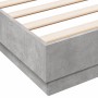 Estructura de cama madera de ingeniería gris hormigón 160x200cm de , Camas y somieres - Ref: Foro24-3209845, Precio: 135,76 €...
