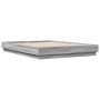 Sonoma-grauer Holzwerkstoff-Bettrahmen 160 x 200 cm von , Betten und Lattenroste - Ref: Foro24-3209847, Preis: 134,69 €, Raba...