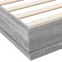 Sonoma gray engineered wood bed frame 160x200 cm by , Beds and slatted bases - Ref: Foro24-3209847, Price: 133,06 €, Discount: %