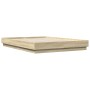Sonoma oak engineered wood bed frame 140x200 cm by , Beds and slatted bases - Ref: Foro24-3209858, Price: 122,57 €, Discount: %
