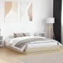 Sonoma oak engineered wood bed frame 140x200 cm by , Beds and slatted bases - Ref: Foro24-3209858, Price: 122,57 €, Discount: %