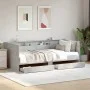 Concrete gray engineered wood lounger with drawers 100x200 cm by , Beds and slatted bases - Ref: Foro24-3280842, Price: 206,5...