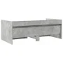 Concrete gray engineered wood lounger with drawers 100x200 cm by , Beds and slatted bases - Ref: Foro24-3280842, Price: 206,5...