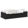 Lounger with drawers black engineered wood 75x190 cm by , Beds and slatted bases - Ref: Foro24-3280889, Price: 166,39 €, Disc...