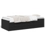Tumbona con cajones madera de ingeniería negro 75x190 cm de , Camas y somieres - Ref: Foro24-3280889, Precio: 168,78 €