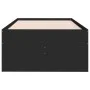 Lounger with drawers black engineered wood 75x190 cm by , Beds and slatted bases - Ref: Foro24-3280889, Price: 166,39 €, Disc...