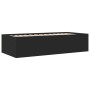 Lounger with drawers black engineered wood 75x190 cm by , Beds and slatted bases - Ref: Foro24-3280889, Price: 168,93 €, Disc...