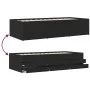 Lounger with drawers black engineered wood 75x190 cm by , Beds and slatted bases - Ref: Foro24-3280889, Price: 166,39 €, Disc...