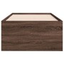 Lounger with brown oak engineered wood drawers 75x190 cm by , Beds and slatted bases - Ref: Foro24-3280894, Price: 172,70 €, ...