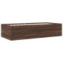 Lounger with brown oak engineered wood drawers 75x190 cm by , Beds and slatted bases - Ref: Foro24-3280894, Price: 172,70 €, ...