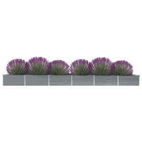 Graues Blumenbeet aus verzinktem Stahl, 600 x 80 x 45 cm von vidaXL, Töpfe und Pflanzgefäße - Ref: Foro24-47072, Preis: 111,8...
