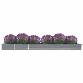 Gray galvanized steel flower bed 600x80x45 cm by vidaXL, Pots and planters - Ref: Foro24-47072, Price: 106,63 €, Discount: %