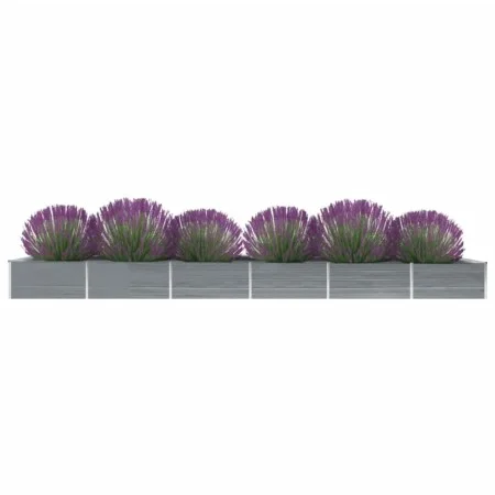 Arriate de acero galvanizado gris 600x80x45 cm de vidaXL, Maceteros y jardineras - Ref: Foro24-47072, Precio: 113,29 €, Descu...