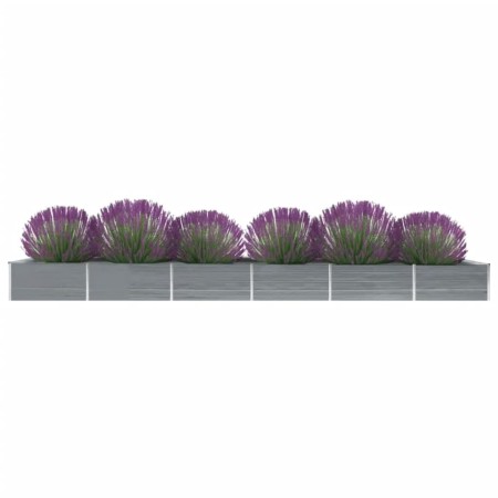 Graues Blumenbeet aus verzinktem Stahl, 600 x 80 x 45 cm von vidaXL, Töpfe und Pflanzgefäße - Ref: Foro24-47072, Preis: 106,6...