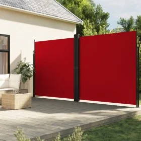 Red retractable side awning 200x1000 cm by , Umbrellas - Ref: Foro24-4004762, Price: 169,57 €, Discount: %