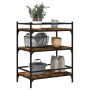 Smoked oak engineered wood kitchen cart 65x40x86.5 cm by , Kitchen and dining carts - Ref: Foro24-842398, Price: 60,27 €, Dis...