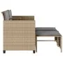 2 seater garden sofa with beige PE rattan table and stools by , Garden sets - Ref: Foro24-368419, Price: 220,26 €, Discount: %
