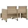 2 seater garden sofa with beige PE rattan table and stools by , Garden sets - Ref: Foro24-368419, Price: 220,26 €, Discount: %