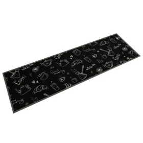 Waschbarer Küchenteppich „Morning“ aus schwarzem Samt, 45 x 150 cm von , Fußmatten - Ref: Foro24-4005584, Preis: 22,07 €, Rab...