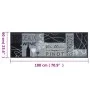 Alfombra de cocina lavable terciopelo vino gris 60x180 cm de , Felpudos - Ref: Foro24-4005600, Precio: 34,32 €, Descuento: %
