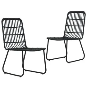 Garden chairs 2 units black synthetic rattan by vidaXL, Garden chairs - Ref: Foro24-48584, Price: 198,48 €, Discount: %