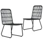 Gartenstühle 2 Einheiten aus schwarzem synthetischem Rattan von vidaXL, Gartenstühle - Ref: Foro24-48584, Preis: 205,23 €, Ra...