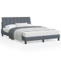 Bed frame LED lights dark gray velvet 140x190 cm by , Beds and slatted bases - Ref: Foro24-3213776, Price: 198,90 €, Discount: %