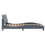 Bed frame LED lights dark gray velvet 140x190 cm by , Beds and slatted bases - Ref: Foro24-3213776, Price: 198,90 €, Discount: %