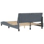 Bed frame LED lights dark gray velvet 140x190 cm by , Beds and slatted bases - Ref: Foro24-3213776, Price: 198,90 €, Discount: %