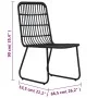 Gartenstühle 2 Einheiten aus schwarzem synthetischem Rattan von vidaXL, Gartenstühle - Ref: Foro24-48584, Preis: 198,48 €, Ra...
