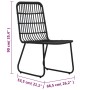 Gartenstühle 2 Einheiten aus schwarzem synthetischem Rattan von vidaXL, Gartenstühle - Ref: Foro24-48584, Preis: 205,23 €, Ra...