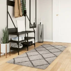 Moderner Langhaarteppich PAMPLONA anthrazitbeige 80x200 cm von , Teppiche - Ref: Foro24-375384, Preis: 30,31 €, Rabatt: %