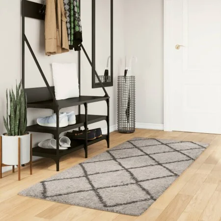 Modern long hair rug PAMPLONA anthracite beige 80x200 cm by , Rugs - Ref: Foro24-375384, Price: 30,30 €, Discount: %