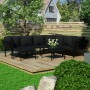 8-teiliges Gartenmöbel-Set mit schwarzen PVC-Kissen von vidaXL, Gartensets - Ref: Foro24-48592, Preis: 751,11 €, Rabatt: %