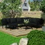 Juego de muebles de jardín 8 piezas con cojines PVC negro de vidaXL, Conjuntos de jardín - Ref: Foro24-48592, Precio: 797,89 ...