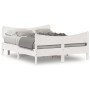 Bed frame with white pine wood headboard 140x200 cm by , Beds and slatted bases - Ref: Foro24-3216382, Price: 216,69 €, Disco...