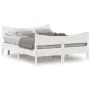 Bed frame with white pine wood headboard 140x200 cm by , Beds and slatted bases - Ref: Foro24-3216382, Price: 213,95 €, Disco...
