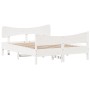 Bed frame with white pine wood headboard 140x200 cm by , Beds and slatted bases - Ref: Foro24-3216382, Price: 216,69 €, Disco...