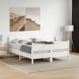 Bettgestell mit Kopfteil aus weißem Kiefernholz, 140 x 200 cm von , Betten und Lattenroste - Ref: Foro24-3216382, Preis: 216,...