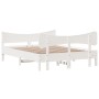 Bed frame with white pine wood headboard 140x200 cm by , Beds and slatted bases - Ref: Foro24-3216382, Price: 216,69 €, Disco...
