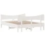 Bed frame with white pine wood headboard 140x200 cm by , Beds and slatted bases - Ref: Foro24-3216382, Price: 213,95 €, Disco...