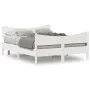 Bed frame with white pine wood headboard 140x190 cm by , Beds and slatted bases - Ref: Foro24-3216394, Price: 210,70 €, Disco...