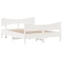 Estructura de cama con cabecero madera pino blanco 140x190 cm de , Camas y somieres - Ref: Foro24-3216394, Precio: 213,11 €, ...