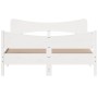 Estructura de cama con cabecero madera pino blanco 140x190 cm de , Camas y somieres - Ref: Foro24-3216394, Precio: 213,11 €, ...