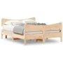 Estructura de cama con cabecero madera maciza pino 135x190 cm de , Camas y somieres - Ref: Foro24-3216396, Precio: 172,49 €, ...
