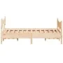 Estructura de cama con cabecero madera maciza pino 135x190 cm de , Camas y somieres - Ref: Foro24-3216396, Precio: 172,49 €, ...