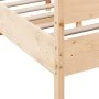 Estructura de cama con cabecero madera maciza pino 135x190 cm de , Camas y somieres - Ref: Foro24-3216396, Precio: 172,49 €, ...